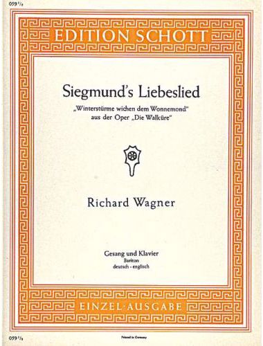 WAGNER,R. - WINTERSTÜRME..SIGMUNDS LIEBESLIED AUS DER "WALKÜRE" FÜR GESANG (BARITON) KL