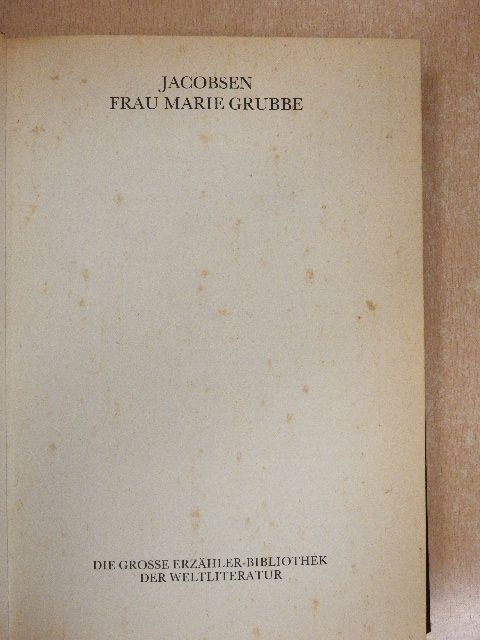 Jens Peter Jacobsen - Frau Marie Grubbe [antikvár]