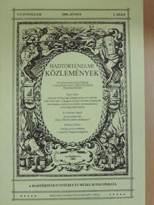 Bánkúti Imre - Hadtörténelmi Közlemények 2000. június [antikvár]