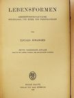 Eduard Spranger - Lebensformen [antikvár]