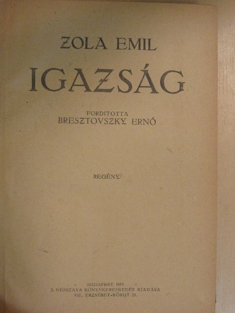 Zola Emil - Igazság [antikvár]