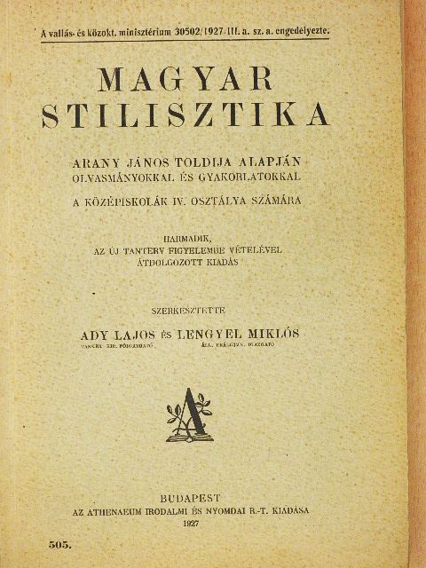 Ady Endre - Magyar stilisztika [antikvár]