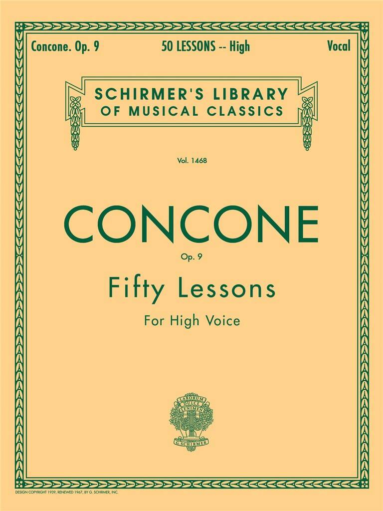 CONCON - FIFTY LESSONS VOR HIGH VOICE OP.9