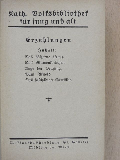 Christoph von Schmid - Erzählungen (gótbetűs) [antikvár]
