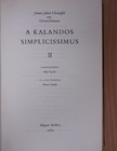 Johann Jakob Christoffel von Grimmelshausen - A kalandos Simplicissimus II. (töredék) [antikvár]