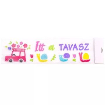 Itt a tavasz! ablakzselé - 15 x 55 cm