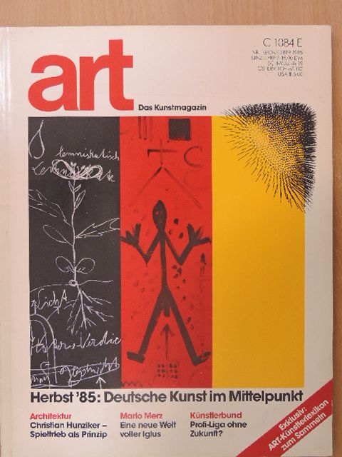 Alfred Nemeczek - art - Das Kunstmagazin Oktober 1985. [antikvár]