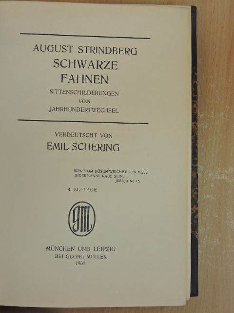 August Strindberg - Schwarze Fahnen [antikvár]