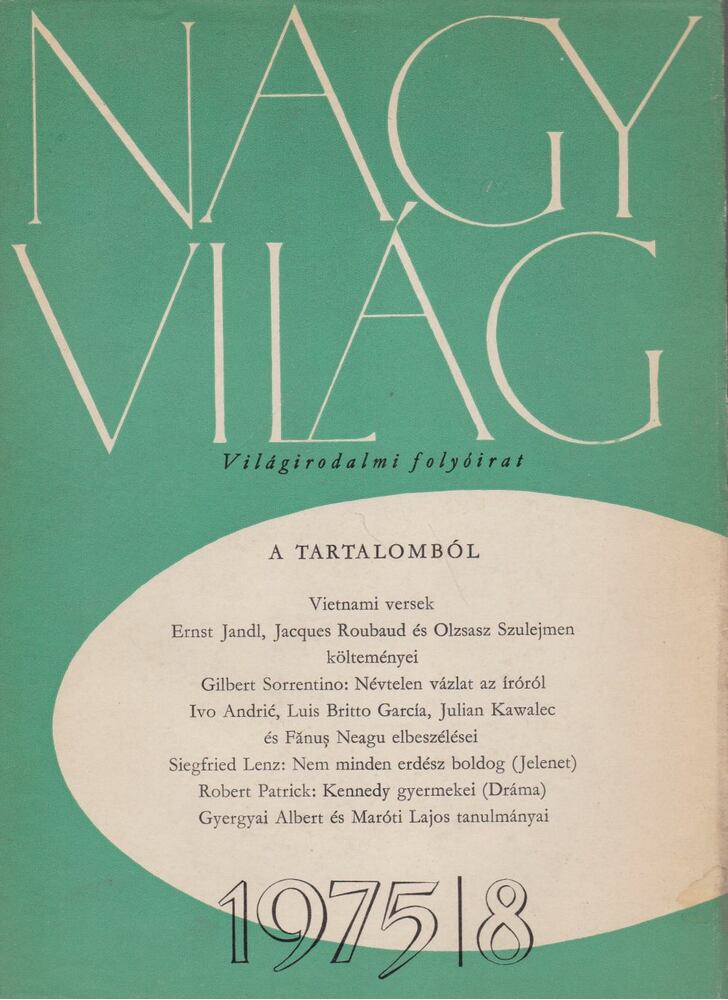 KARDOS LÁSZLÓ - Nagyvilág 1975/8. [antikvár]