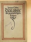 Jonas Cohn - Der Sinn der gegenwärtigen Kultur [antikvár]