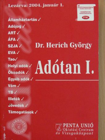 Dr. Herich György - Adótan I. [antikvár]