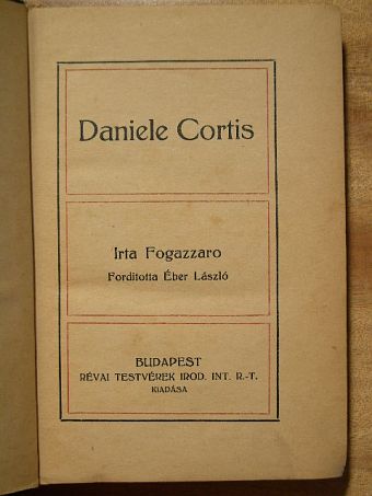 Antonio Fogazzaro - Daniele Cortis [antikvár]