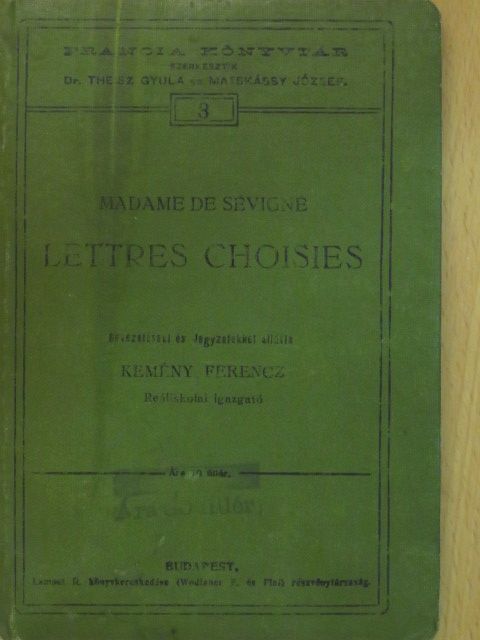 Madame de Sévigné - Lettres choisies [antikvár]