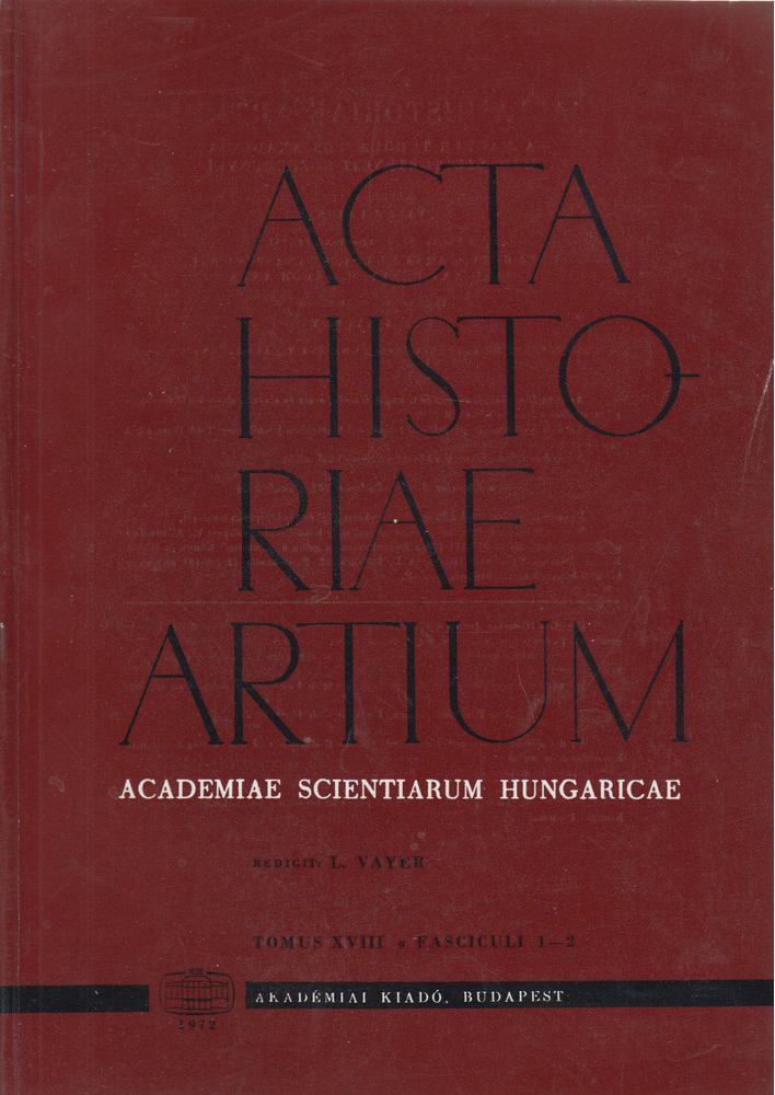 Vayer Lajos - Acta Historiae Artium - Tomus XXVIII 1-2 [antikvár]