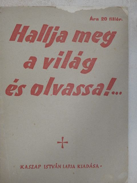 Endrődy László S. J. - "Hallja meg a világ és olvassa!..." [antikvár]