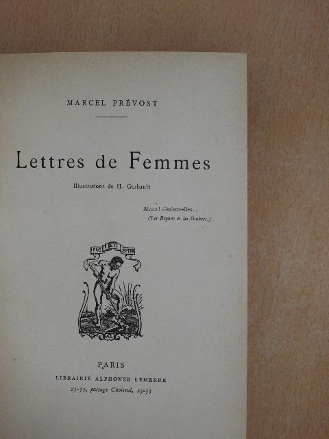 Marcel Prevost - Lettres de Femmes [antikvár]