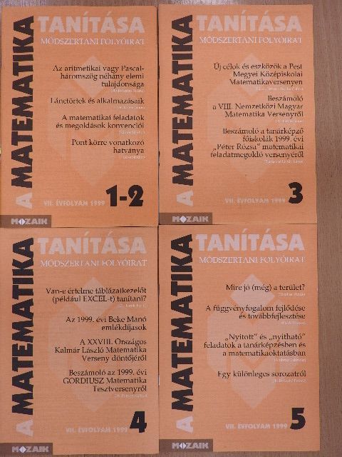 Holló-Szabó Ferenc - A matematika tanítása 1999/1-5. [antikvár]