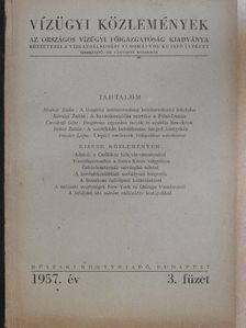 Almássy Endre - Vízügyi közlemények 1957/3. [antikvár]