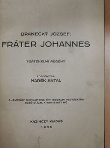 Branecky József - Fráter Johannes [antikvár]