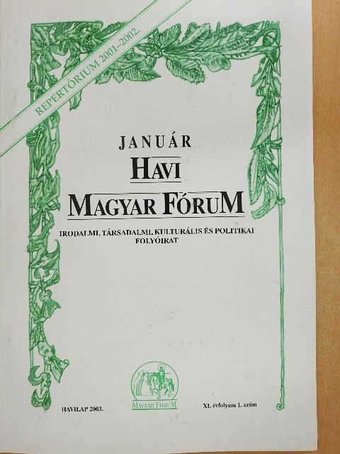 Balla József - Havi Magyar Fórum 2003. január [antikvár]