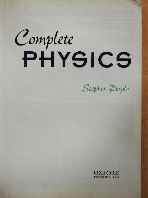 Stephen Pople - Complete Physics [antikvár]