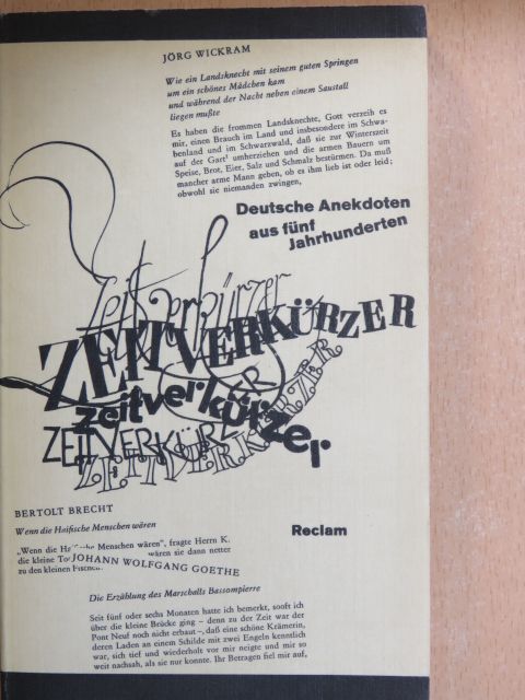 Augustin Tünger - Zeitverkürzer [antikvár]