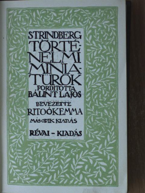 Strindberg - Történelmi miniatürök [antikvár]