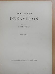Giovanni Boccaccio - Dekameron I. (töredék) [antikvár]