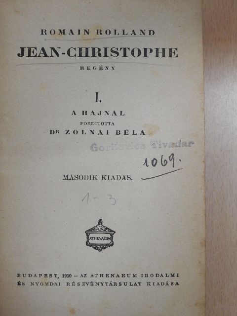 Romain Rolland - Jean-Christophe I-III. [antikvár]