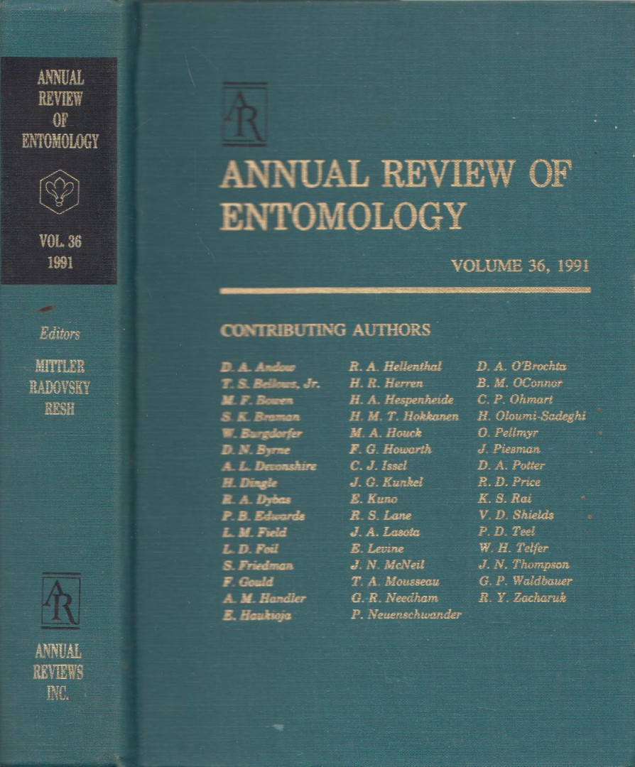 Thomas E. Mittler, Frank J. Radovsky, Vincent H. Resh - Annual Review of Entomology Volume 36, 1991 [antikvár]