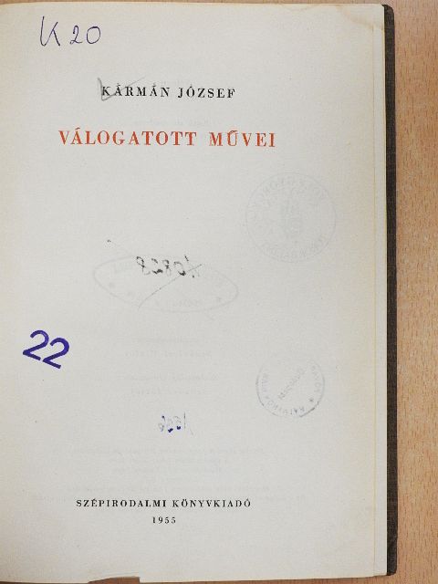 Kármán József - Kármán József válogatott művei [antikvár]