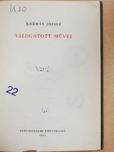 Kármán József - Kármán József válogatott művei [antikvár]