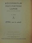 Lőrincz Pál - Középiskolai matematikai lapok 1966/3. [antikvár]