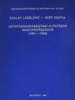 Szalay Lászlóné - Oktatásgazdaságtani kutatások Magyarországon (1951-1982) [antikvár]
