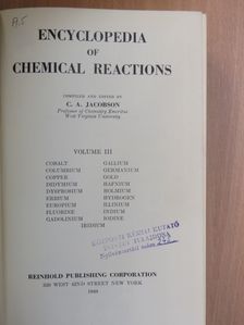 Encyclopedia of Chemical Reactions III. [antikvár]