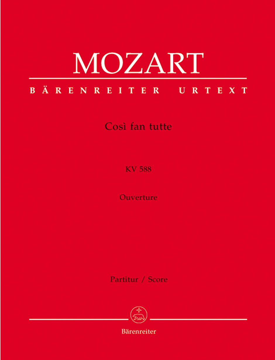 MOZART, W,A, - COSI FAN TUTTE KV 588, OUVERTURE - PARTITUR