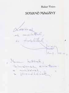Kabar Vivien - Suhanó magány (dedikált) [antikvár]