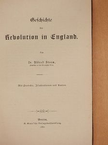 Dr. Alfred Stern - Geschichte der Revolution in England III/4. (töredék) (gótbetűs) [antikvár]
