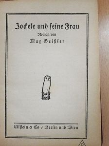 Max Geissler - Jockele und seine Frau (gótbetűs) [antikvár]