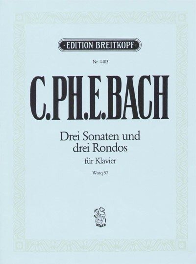 BACH,C.PH.E. - DREI SONATEN UND DREI RONDOS FÜR KLAVIER Wotq 57 (CARL KREBS)