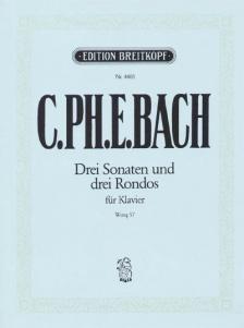 BACH,C.PH.E. - DREI SONATEN UND DREI RONDOS FÜR KLAVIER Wotq 57 (CARL KREBS)
