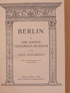 Paul Schubring - Berlin I. [antikvár]