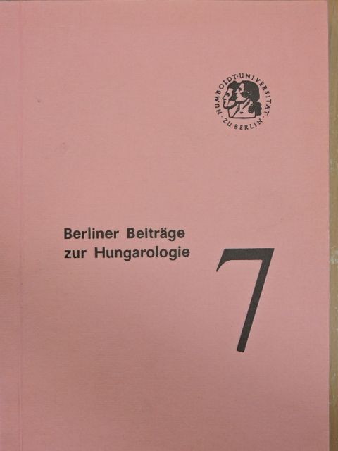 Bárczi Ildikó - Berliner Beiträge zur Hungarologie 7. [antikvár]
