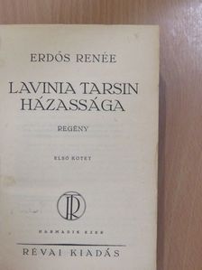 Erdős Renée - Lavinia Tarsin házassága I-II. (aláírt példány) [antikvár]