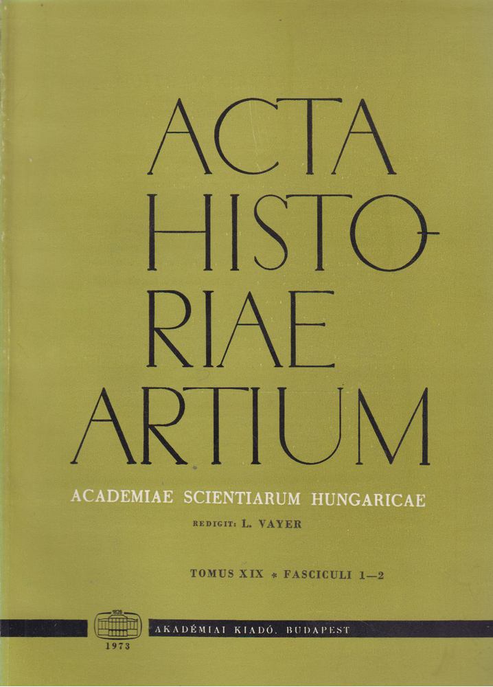 Vayer Lajos - Acta Historiae Artium - Tomus XIX 1-2 [antikvár]