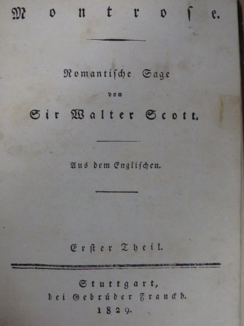 Walter Scott - Montrose I-III./Der Schwarze Zwerg I-II. (gótbetűs) [antikvár]