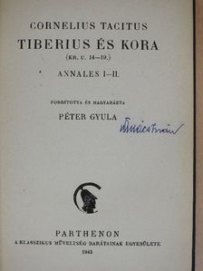 Cornelius Tacitus - Tiberius és kora (Kr. u. 14-19.) [antikvár]