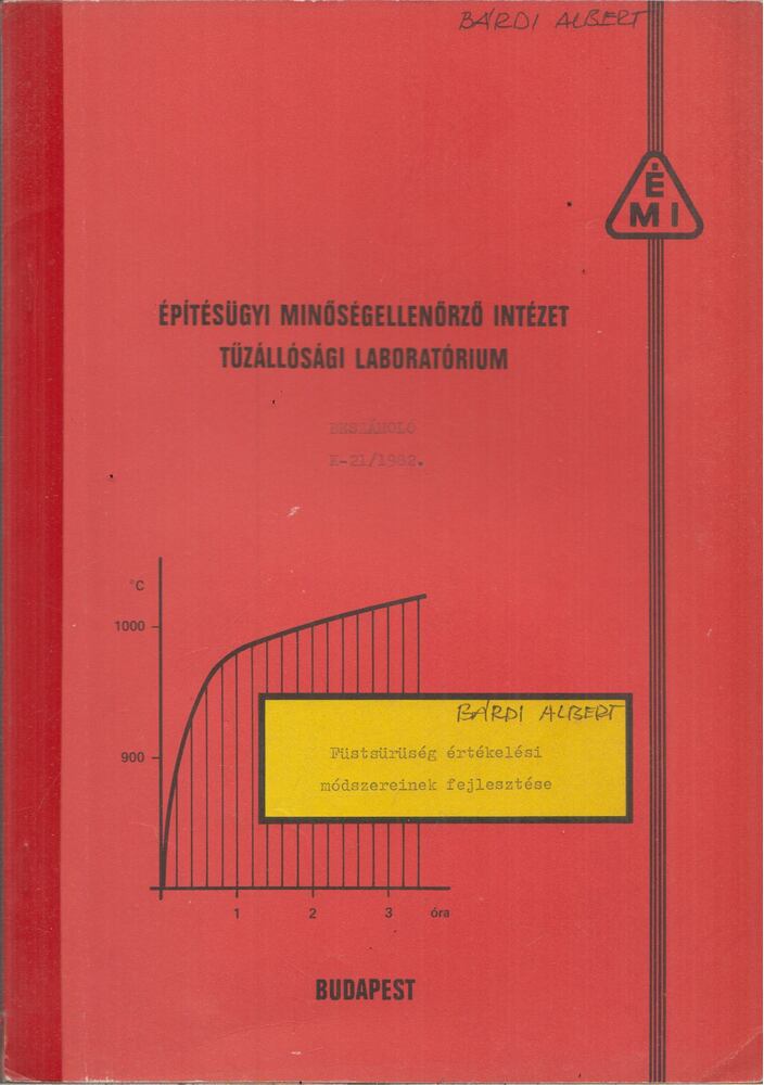 Füstsűrűség értékelési módszereinek fejlesztése [antikvár]