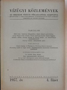 Balló Iván - Vízügyi közlemények 1957/4. [antikvár]