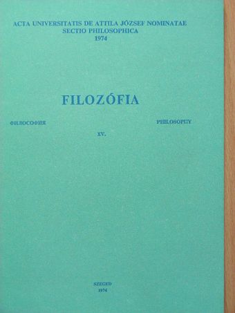 Dr. Harsányi Ernő - Filozófia XV. [antikvár]